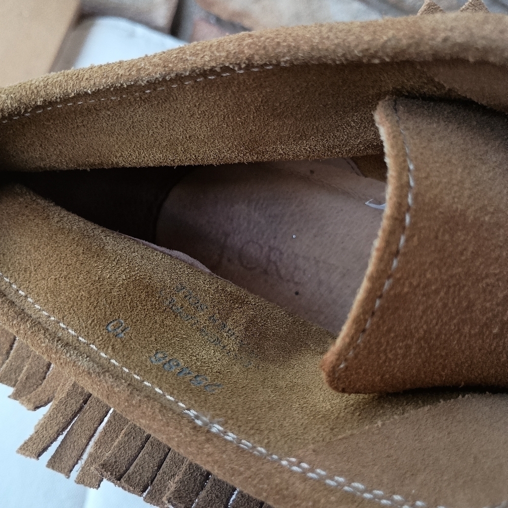 J Crew Made In Italy Brown Suede Ankle Boots with Fringe_10 - Picture 8 of 9
